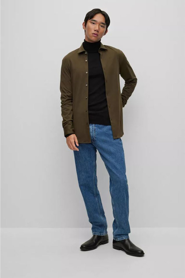 ΠΛΕΚΤΗ ΜΠΛΟΥΖΑ HUGO - 002 ΜΑΥΡΟ